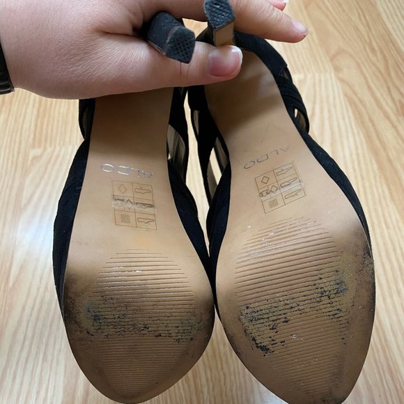 Aldo Black High Heels Size 8.5 - Picture 6 of 6
